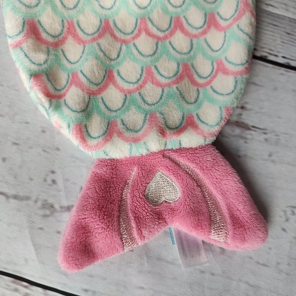 Douglas Baby Lovey Teether Plush Mermaid Doll Soft Security Blanket Pink & Mint - Picture 4 of 8
